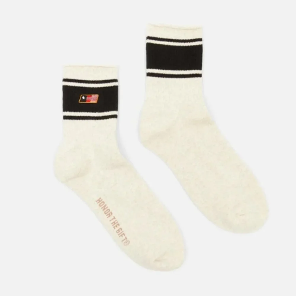 Honor The Gift Crew Socks Kids MID RETRO Sz 7-11 Tagged & Bagged Cozy Socks 1pr